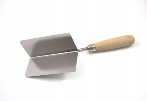 Kielnia kątowa zewnętrzna nierdzewna 120x60 mm uchwyt drewniany Instar 0803 Kielnia kątowa zewnętrzna nierdzewna 120x60 mm uchwyt drewniany Instar 0803