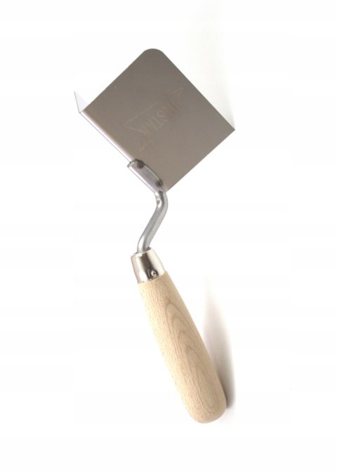 Kielnia kątowa zewnętrzna nierdzewna 80x60 mm uchwyt drewniany Instar 0801