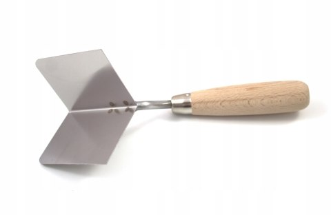 Kielnia kątowa zewnętrzna nierdzewna 80x60 mm uchwyt drewniany Instar 0801