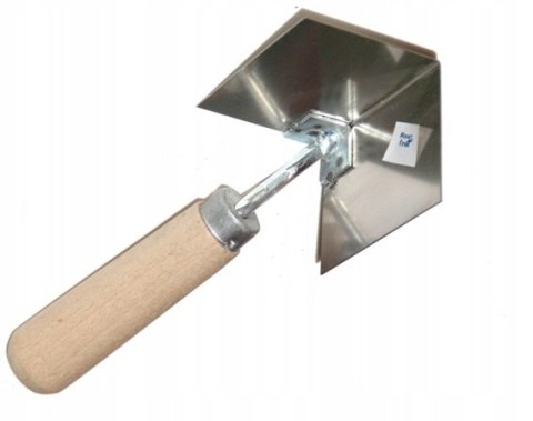 Kielnia kątowa zewnętrzna nierdzewna 80x60 mm uchwyt drewniany Instar 0801