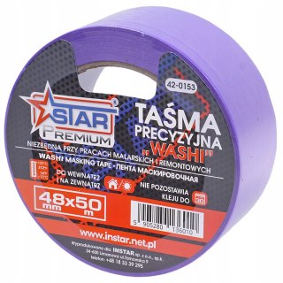 Taśma precyzyjna WASHI PREMIUM malarska bloker 48 mm x 50 m STAR 42-0153