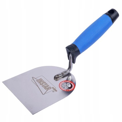 Kielnia sztukatorska nierdzewna 120 mm niebieska uch. gum. Instar 305-1542