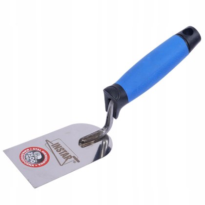 Kielnia sztukatorska nierdzewna 80 mm niebieska uch. gumowy Instar 305-1538