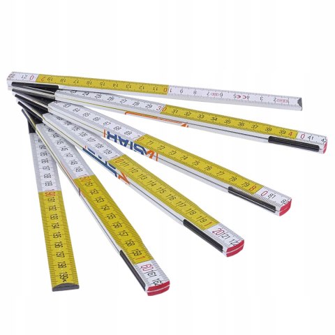 Miara drewniana składana 2m klasa III żółto biała STAR 62-0002 Miara drewniana składana 2m klasa III żółto biała STAR 62-0002