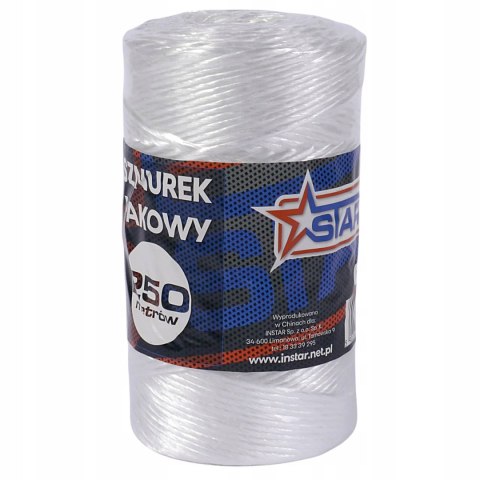 Sznurek pakowy 250 mb z tworzywa sztucznego uniwersalny STAR 0-250 Sznurek pakowy 250 mb z tworzywa sztucznego uniwersalny STAR 0-250