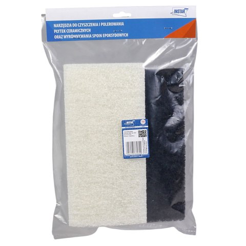 Zapas włóknina biała i czarna 250x120 mm miękka i twarda Instar 180-0025 Zapas włóknina biała i czarna 250x120 mm miękka i twarda Instar 180-0025