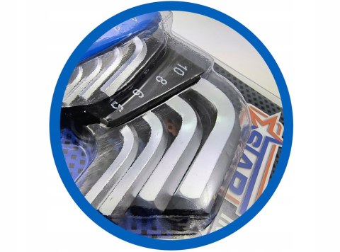 Klucze imbusowe z kulką komplet 9szt stal Cr-V uniwersalne STAR 06-100