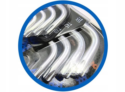 Klucze torx komplet 9 szt. stal Cr-V uniwersalne STAR 06-101