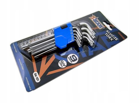 Klucze torx komplet 9 szt. stal Cr-V uniwersalne STAR 06-101