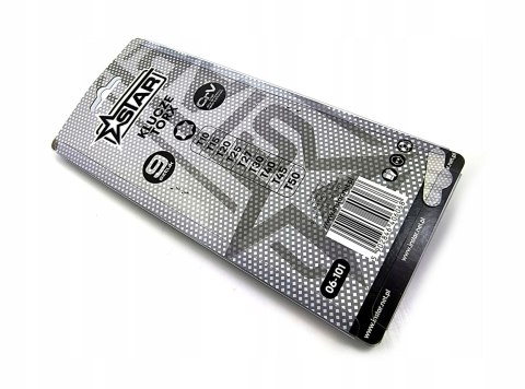 Klucze torx komplet 9 szt. stal Cr-V uniwersalne STAR 06-101