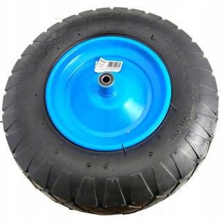 Kółko do taczki 4PR - 4.00-8 z niebieską felgą stalową i dętką STAR 03-1604