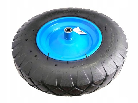 Kółko do taczki 4PR - 4.00-8 z niebieską felgą stalową i dętką STAR 03-1604