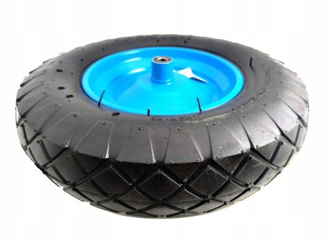 Kółko do taczki 4PR - 4.00-8 z niebieską felgą stalową i dętką STAR 03-1604