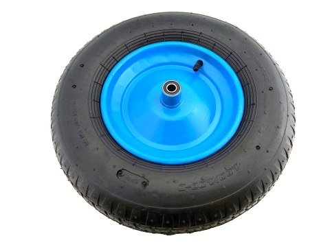 Kółko do taczki 6PR - 4.00-8 z niebieską felgą stalową i dętką STAR 03-1406