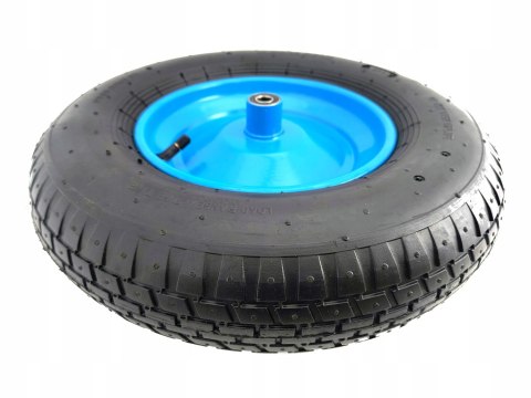 Kółko do taczki 6PR - 4.00-8 z niebieską felgą stalową i dętką STAR 03-1406