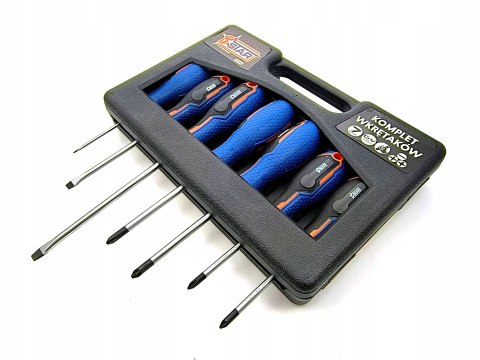 Komplet wkrętaków 7szt CR-V-płaskie i krzyżowe profesjonalne STAR 05-100
