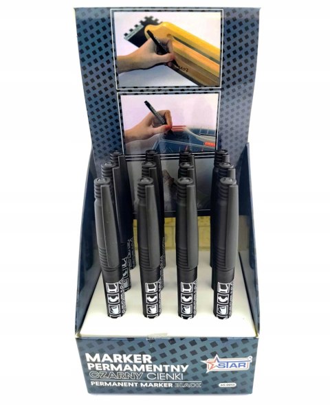 Marker permanentny czarny cienki do precyzyjnego oznaczania STAR 65-0013