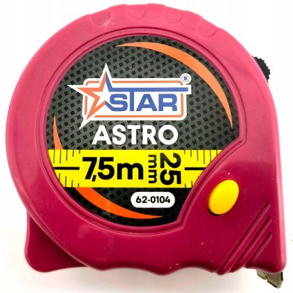 Miara zwijana ASTRO 7,5 m x 25 mm trwała precyzyjna STAR 62-0104