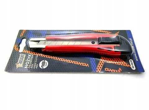 Nożyk 18 mm obudowa ABS segmentowy uniwersalny praktyczny STAR 30-0628