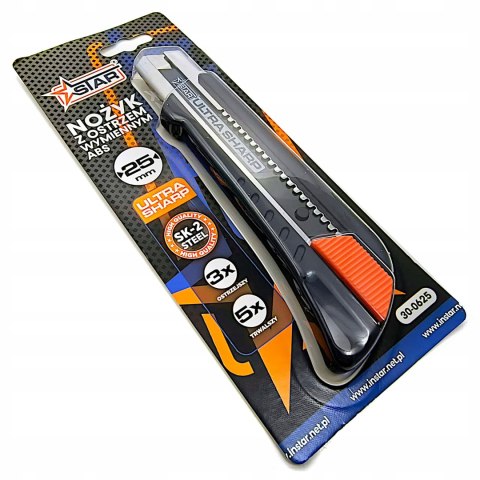 Nożyk abs soft sk-2 z ostrzem wymiennym 25 mm stalowy ostry STAR 30-0625