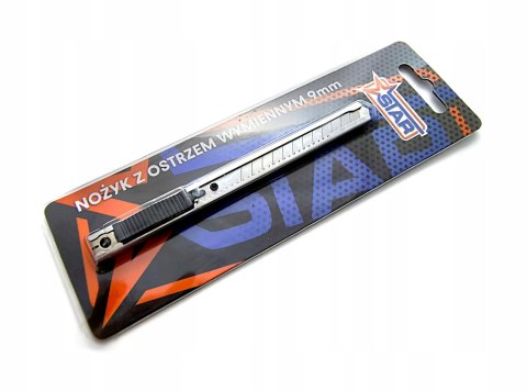 Nożyk metalowy 9mm z ostrzem wymiennym metalowy segmentowy STAR 30-0629