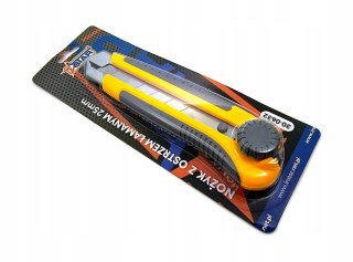 Nożyk z ostrzem łamanym 25mm segmentowy stal hartowana STAR 30-0632