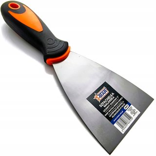 Szpachelka malarska 3" (7,62 cm) stalowe ostrze uchwyt gumowy STAR 0669