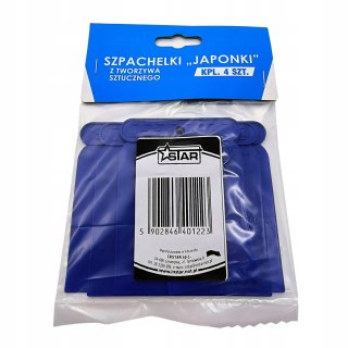 Szpachelki japonki plastikowe zestaw 4szt do mas klejów szpachli STAR 901