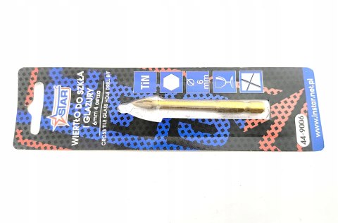 Wiertło do szkła i glazury 4mm krzyżowy grot ostrze z węglika STAR 44-9004