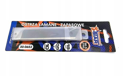 Zapas ostrza łamanego 18mm 10szt SK-5 do noży segmentowych STAR 30-0652