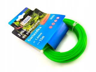 Żyłka do podkaszarki gwiazdka 3.0mm x 15mb zielona STAR ZG3015