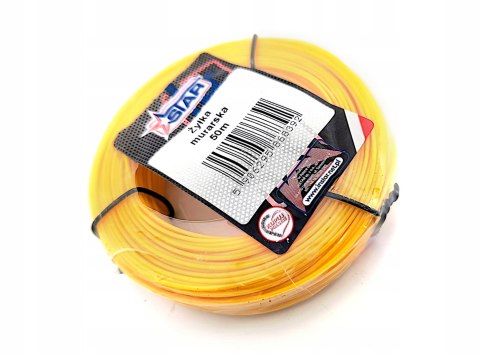 Żyłka murarska 50mb żółta odporna do wyznaczania linii gr. 1mm STAR 1-50CH