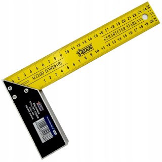Kątownik stalowy 250 mm uchwyt antypoślizgowy stal hartowana STAR 62-0677