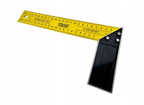 Kątownik stalowy 250 mm uchwyt antypoślizgowy stal hartowana STAR 62-0677