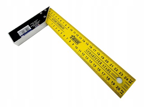 Kątownik stalowy 250 mm uchwyt antypoślizgowy stal hartowana STAR 62-0677