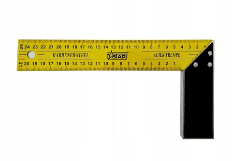 Kątownik stalowy 250 mm uchwyt antypoślizgowy stal hartowana STAR 62-0677