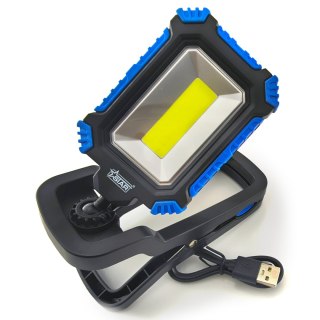 Latarka warsztatowa LED COB 5 W z klipsem akumulatorowa USB STAR 80-0003
