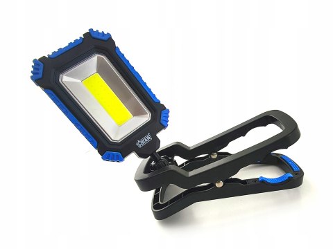 Latarka warsztatowa LED COB 5 W z klipsem akumulatorowa USB STAR 80-0003