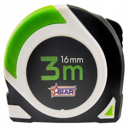 Miara zwijana 3 m x 16 mm kompaktowa ze smyczą STAR 62-0112