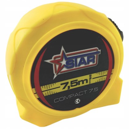 Miara zwijana COMPACT 7,5 m x 25 mm ze smyczą STAR 62-0123