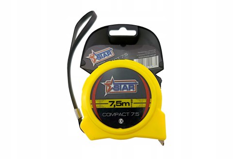 Miara zwijana COMPACT 7,5 m x 25 mm ze smyczą STAR 62-0123