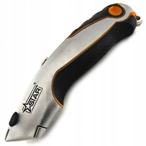 Nożyk do tapet z ostrzem trapezowym aluminiowy + 5 ostrzy STAR 30-0622