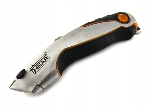 Nożyk do tapet z ostrzem trapezowym aluminiowy + 5 ostrzy STAR 30-0622