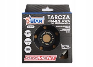 Tarcza diamentowa do szlifowania 125 mm segmentowa STAR 51-0195