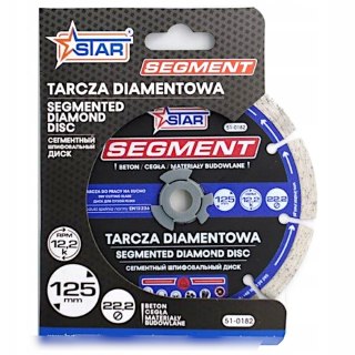 Wytrzymała tarcza diamentowa 125 mm segmentowa STAR 51-0182