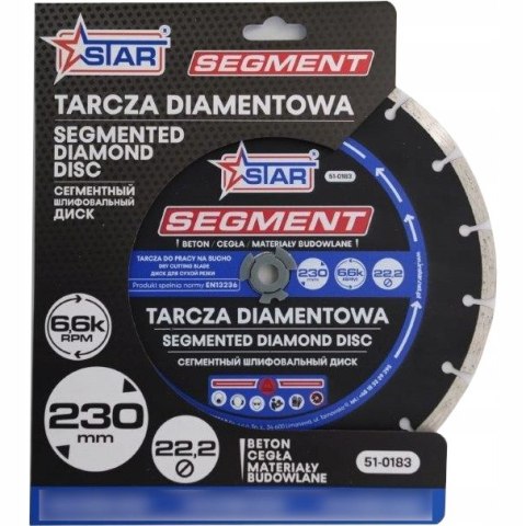 tarcza diamentowa segmentowa 230 mm Star