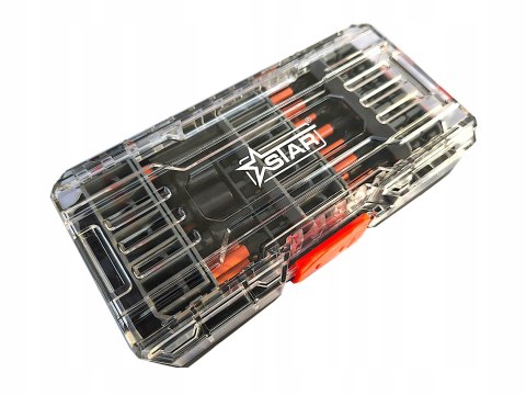 Zestaw bitów 47 elementów 1/4 cala w estetycznej skrzynce STAR 05-0110