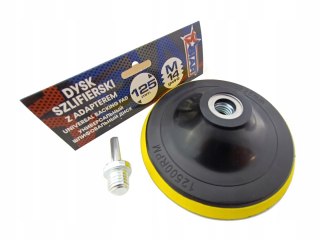 Dysk szlifierski z adapterem 125 mm gwint M14 mocowanie na rzep STAR 02-125