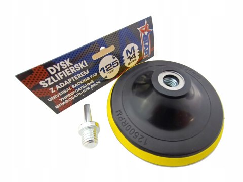 Dysk szlifierski z adapterem 125 mm gwint M14 mocowanie na rzep STAR 02-125