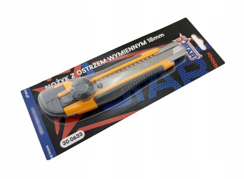 Nożyk z ostrzem wymiennym 18 mm plastikowa obudowa wytrzymały STAR 0633